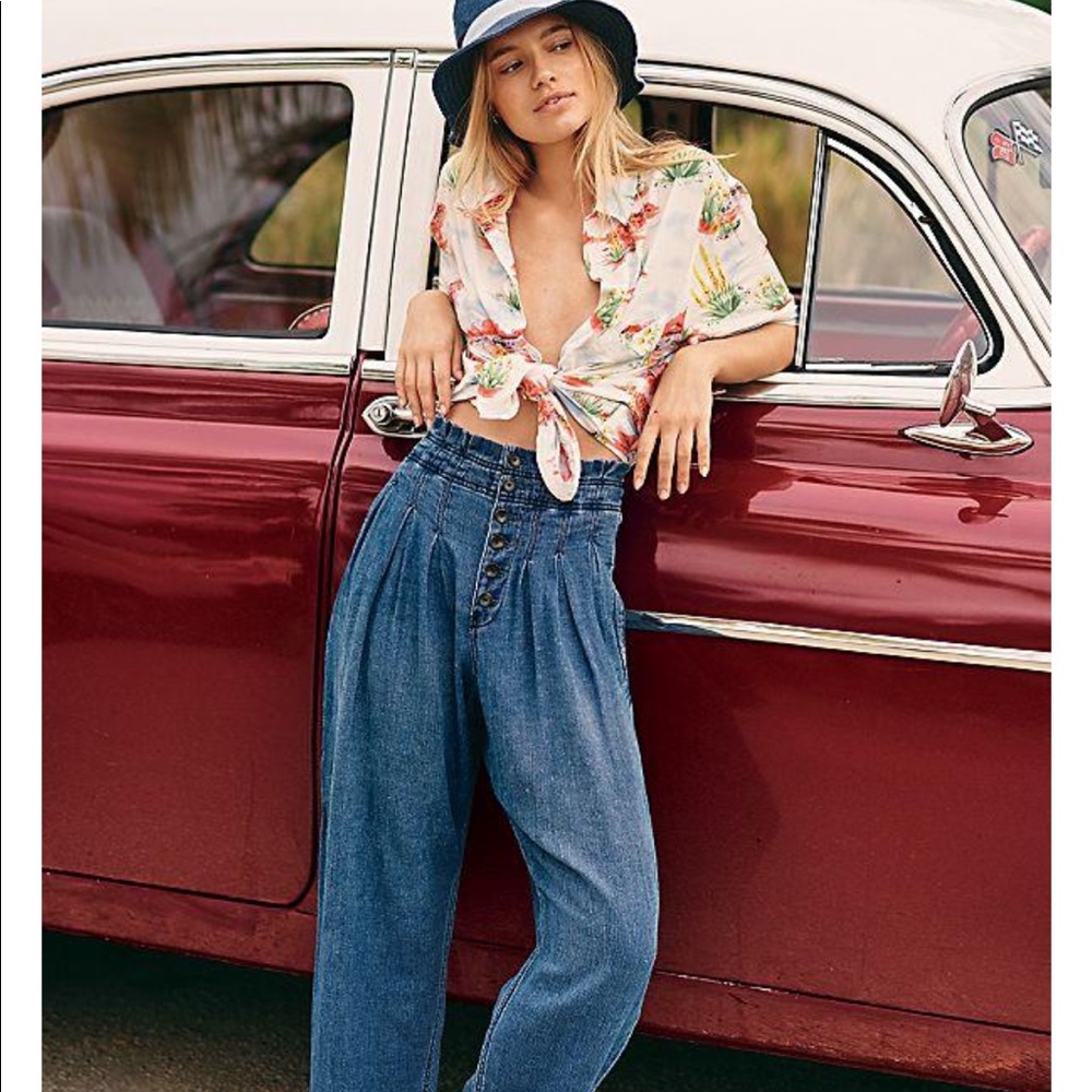 Free People “mover and shaker” harem style jeans